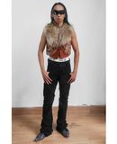  01.03.24 - VTG CROPPED FUR VEST JACKET - JOINUS 