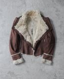  01.05.24 - VTG CROPPED FUR LINED WAXED BIKER JACKET - AFTERNOON 