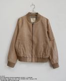  11.19.23 - VTG CROPPED SUEDE BOMBER JACKET - L'ESPOIR 