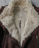  01.05.24 - VTG CROPPED FUR LINED WAXED BIKER JACKET - AFTERNOON 