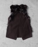  01.05.24 - VTG FUR VEST JACKET - MATRYOSHKA 