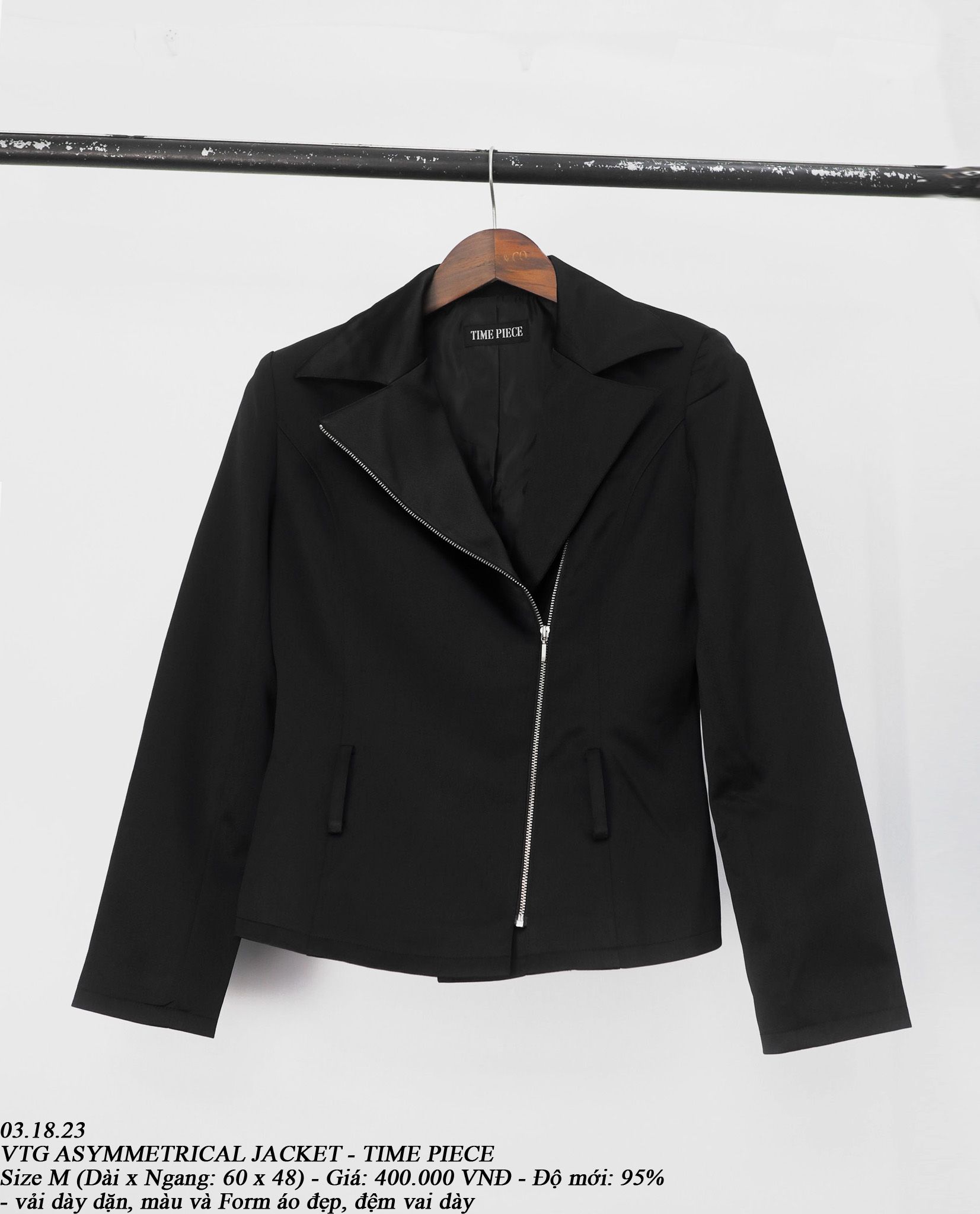 03.18.23 VTG ASYMMETRICAL JACKET TIME PIECE Breakdalaww Vintage