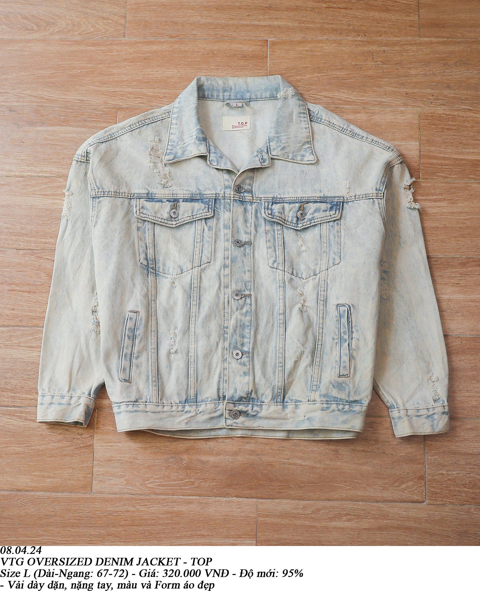  08.04.24 - VTG OVERSIZED DENIM JACKET - TOP 