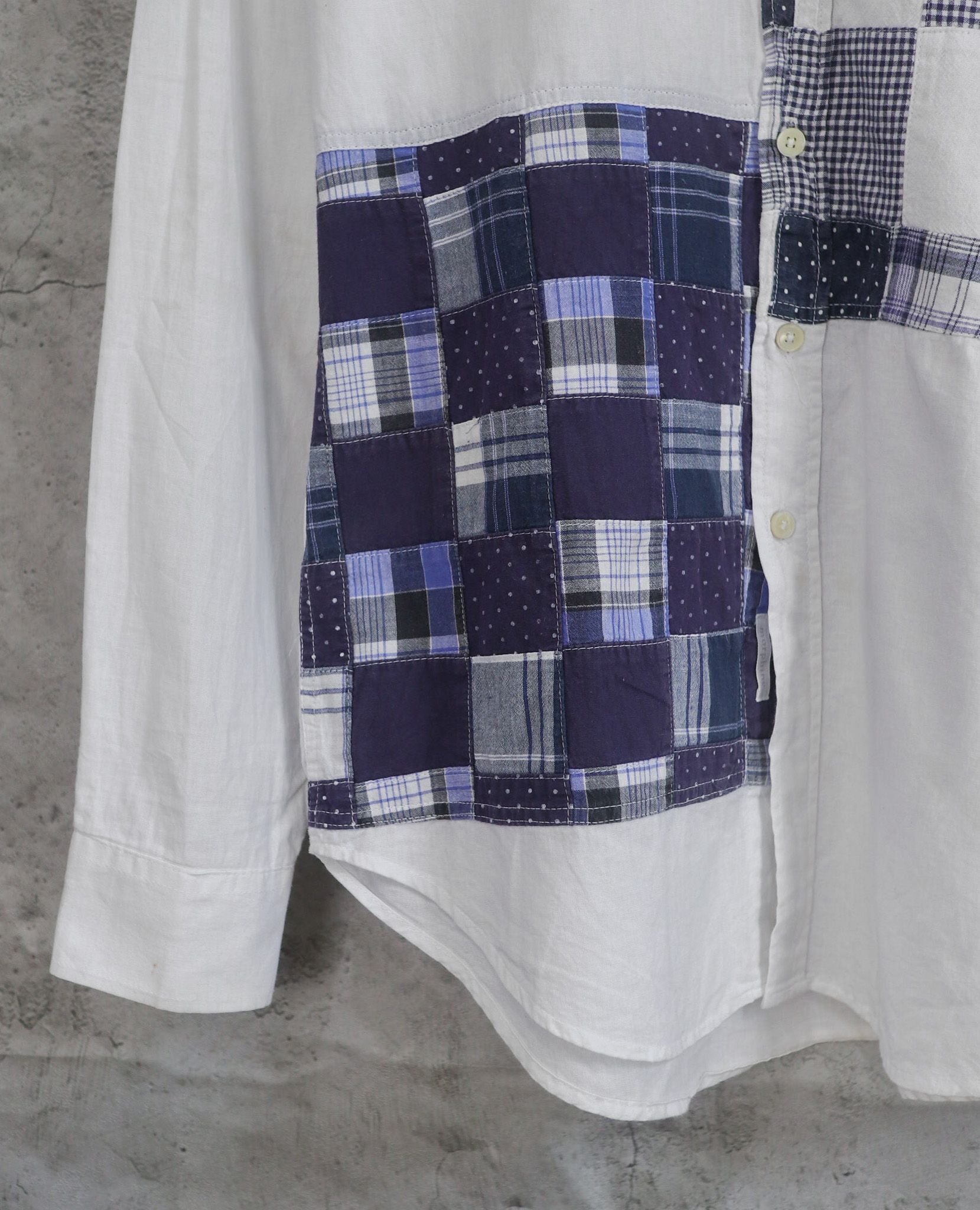  08.18.23 - VTG PATCHWORK BUTTON UP SHIRT - MORPHINE 