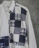  08.18.23 - VTG PATCHWORK BUTTON UP SHIRT - MORPHINE 