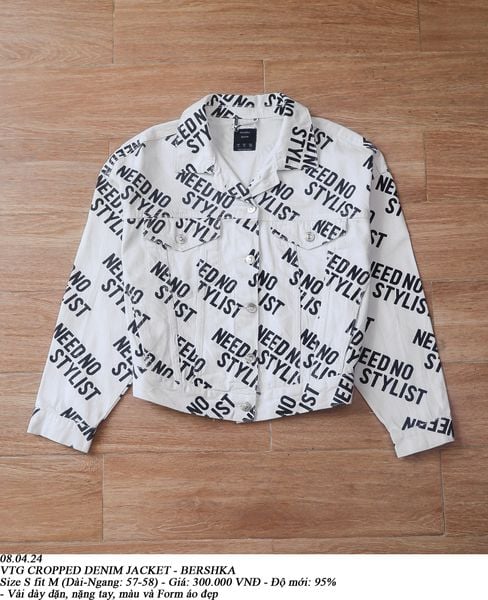  08.04.24 - VTG CROPPED DENIM JACKET - BERSHKA 