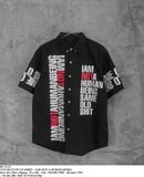  08.18.23 - VTG BUTTON UP SHIRT - IAM NOT A HUMAN BEING 