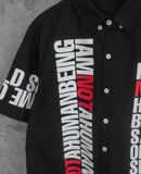  08.18.23 - VTG BUTTON UP SHIRT - IAM NOT A HUMAN BEING 