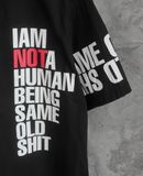 08.18.23 - VTG BUTTON UP SHIRT - IAM NOT A HUMAN BEING 