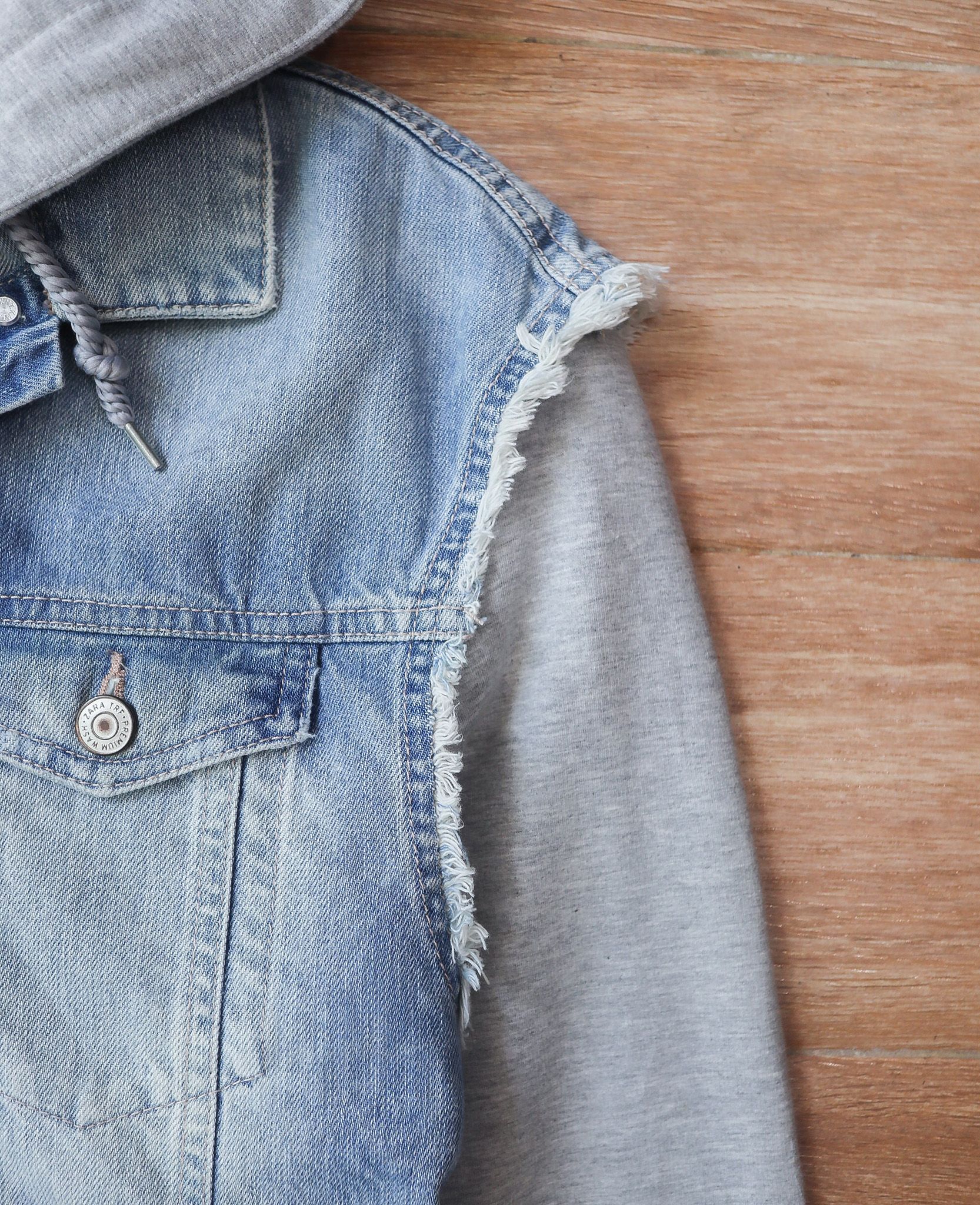  08.04.24 - VTG HOODED DENIM JACKET - ZARA 