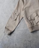  02.20.24 - VTG CROPPED TWILL BOMBER JACKET - STONE CARGO 