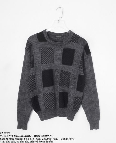  12.27.22 - VTG KNIT SWEATSHIRT - BON GIOVANE 