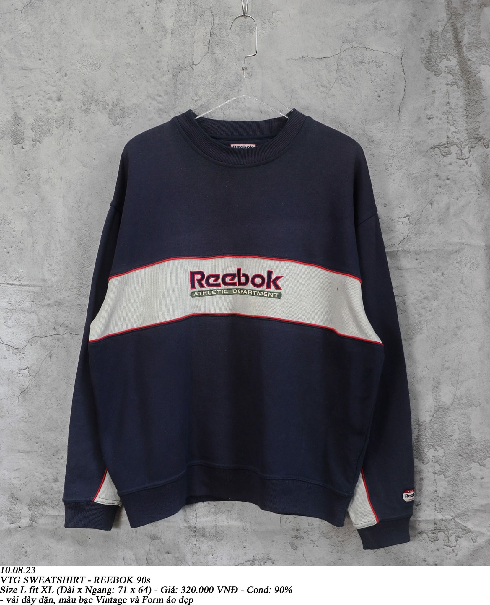  10.08.23 - VTG SWEATSHIRT - REEBOK 90s 