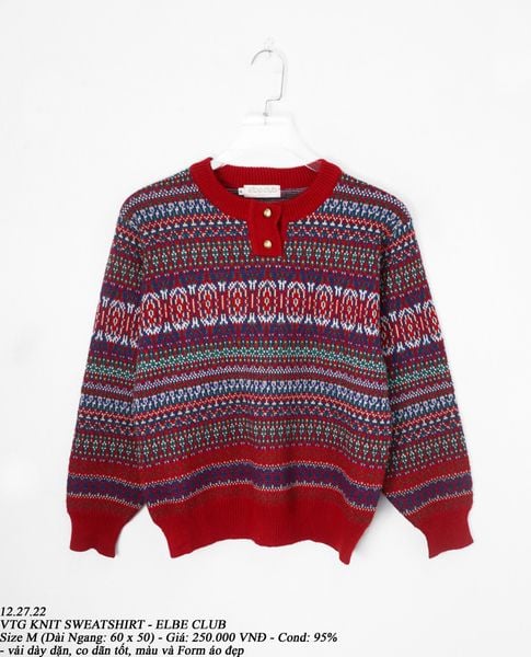  12.27.22 - VTG KNIT SWEATSHIRT - ELBE CLUB 