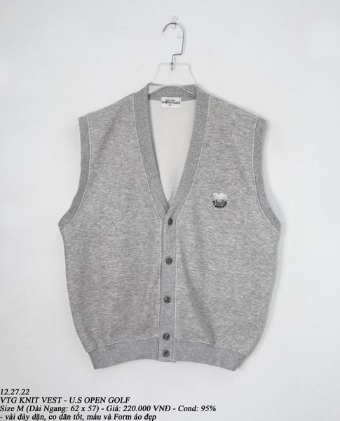  12.27.22 - VTG KNIT VEST - U.S OPEN GOFL 