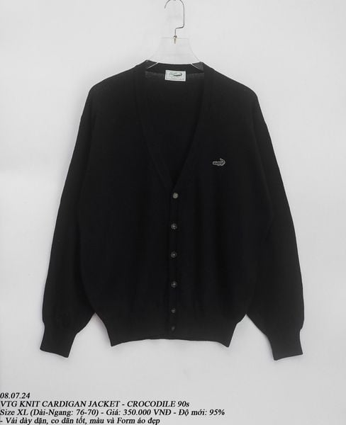  08.07.24 - VTG KNIT CARDIGAN JACKET - CROCODILE 90s 