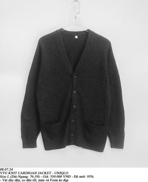  08.07.24 - VTG KNIT CARDIGAN JACKET - UNIQLO 