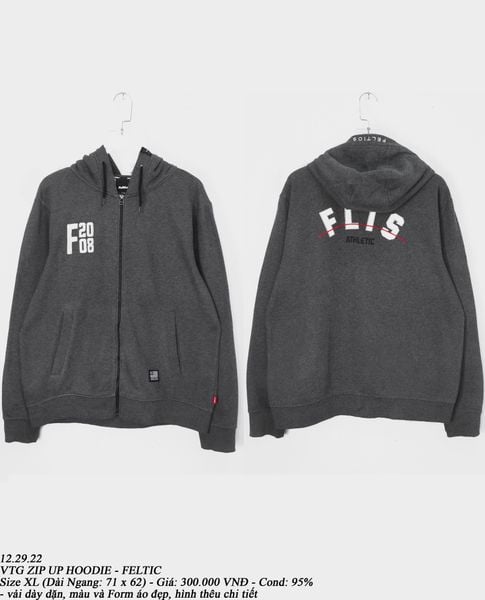  12.29.22 - VTG ZIP UP HOODIE - FELTIC 