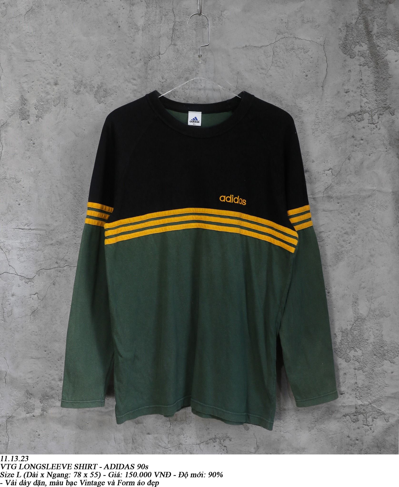  11.13.23 - VTG LONGSLEEVE SHIRT - ADIDAS 90s 