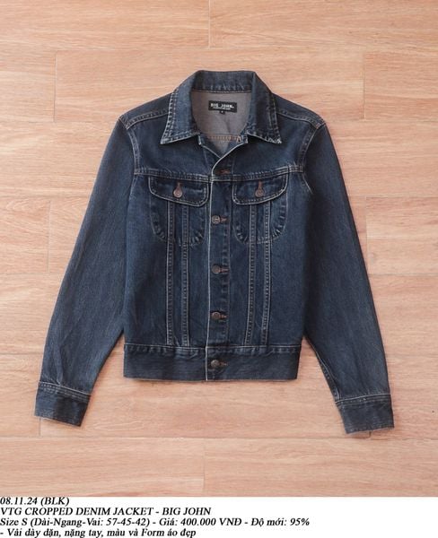  08.11.24 - VTG CROPPED DENIM JACKET - BIG JOHN 
