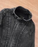  08.11.24 - VTG CROPPED BIKER DENIM JACKET - VERSION ROOM 