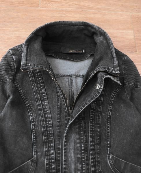  08.11.24 - VTG CROPPED BIKER DENIM JACKET - VERSION ROOM 