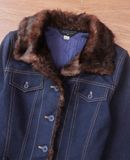  08.11.24 - VTG CROPPED FUR LINED DENIM JACKET - MASTINA 