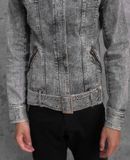  02.23.24 - VTG CROPPED DENIM BIKER JACKET - IN THE ATTIC 