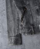  02.23.24 - VTG CROPPED DENIM BIKER JACKET - IN THE ATTIC 