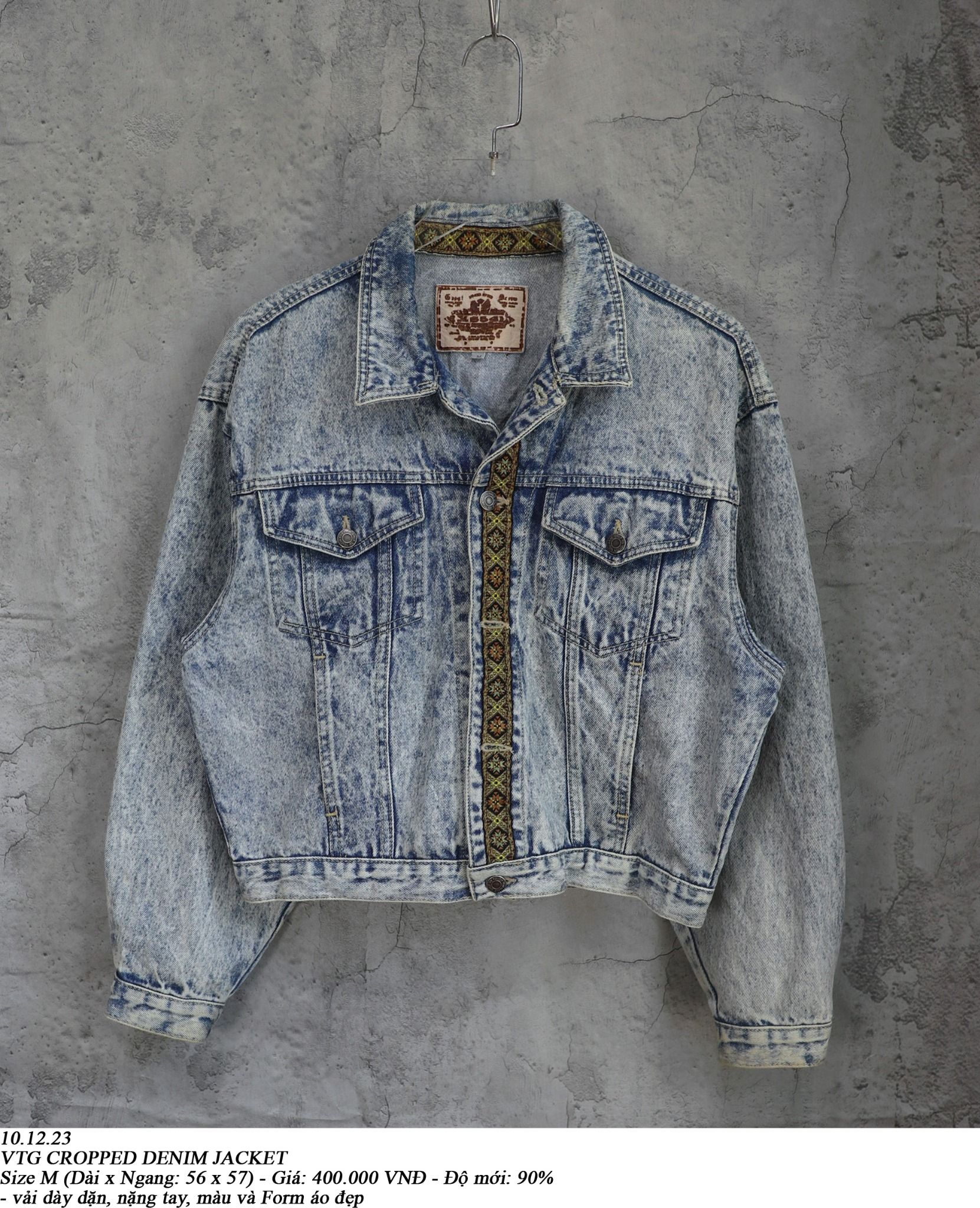  10.12.23 - VTG CROPPED DENIM JACKET 
