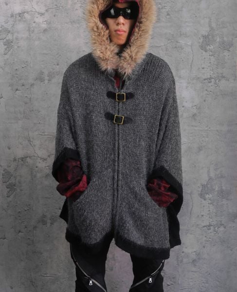  02.23.24 - VTG KNIT PONCHO JACKET - TRANNA 