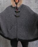  02.23.24 - VTG KNIT PONCHO JACKET - TRANNA 