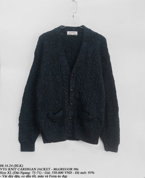  08.16.24 - VTG KNIT CARDIGAN JACKET - McGREGOR 90s 