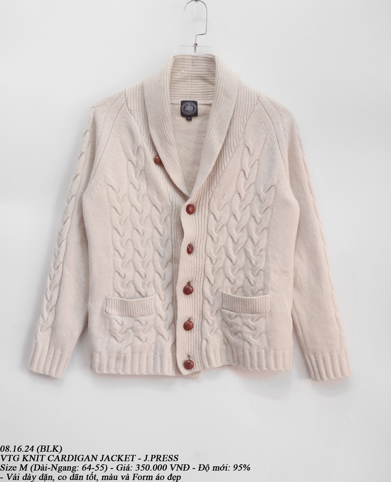  08.16.24 - VTG KNIT CARDIGAN JACKET - J.PRESS 