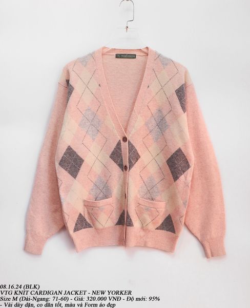  08.16.24 - VTG KNIT CARDIGAN JACKET - NEW YORKERS 