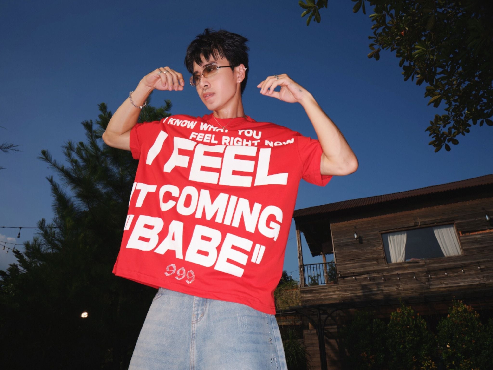  I KNOW WHAT U FEEL T-SHIRT / RED 