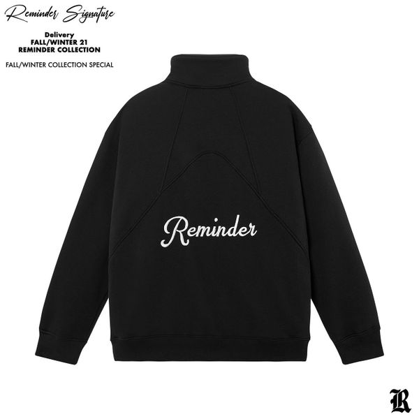 REMINDER ZIP SWEATER - BLACK