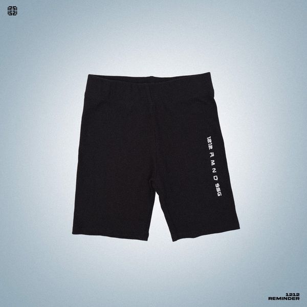 LOGO BIKER SHORT RIBBED BLACK