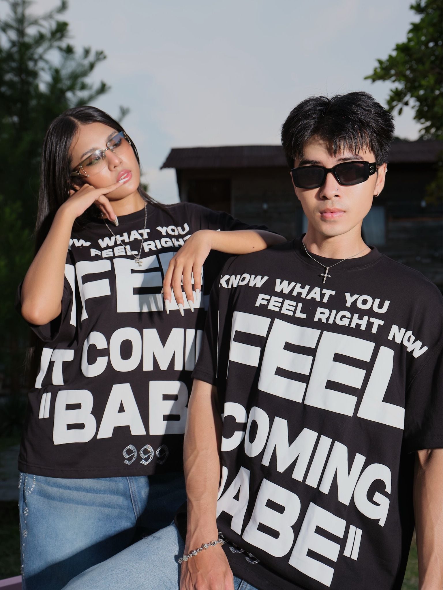  I KNOW WHAT U FEEL T-SHIRT / BLACK 
