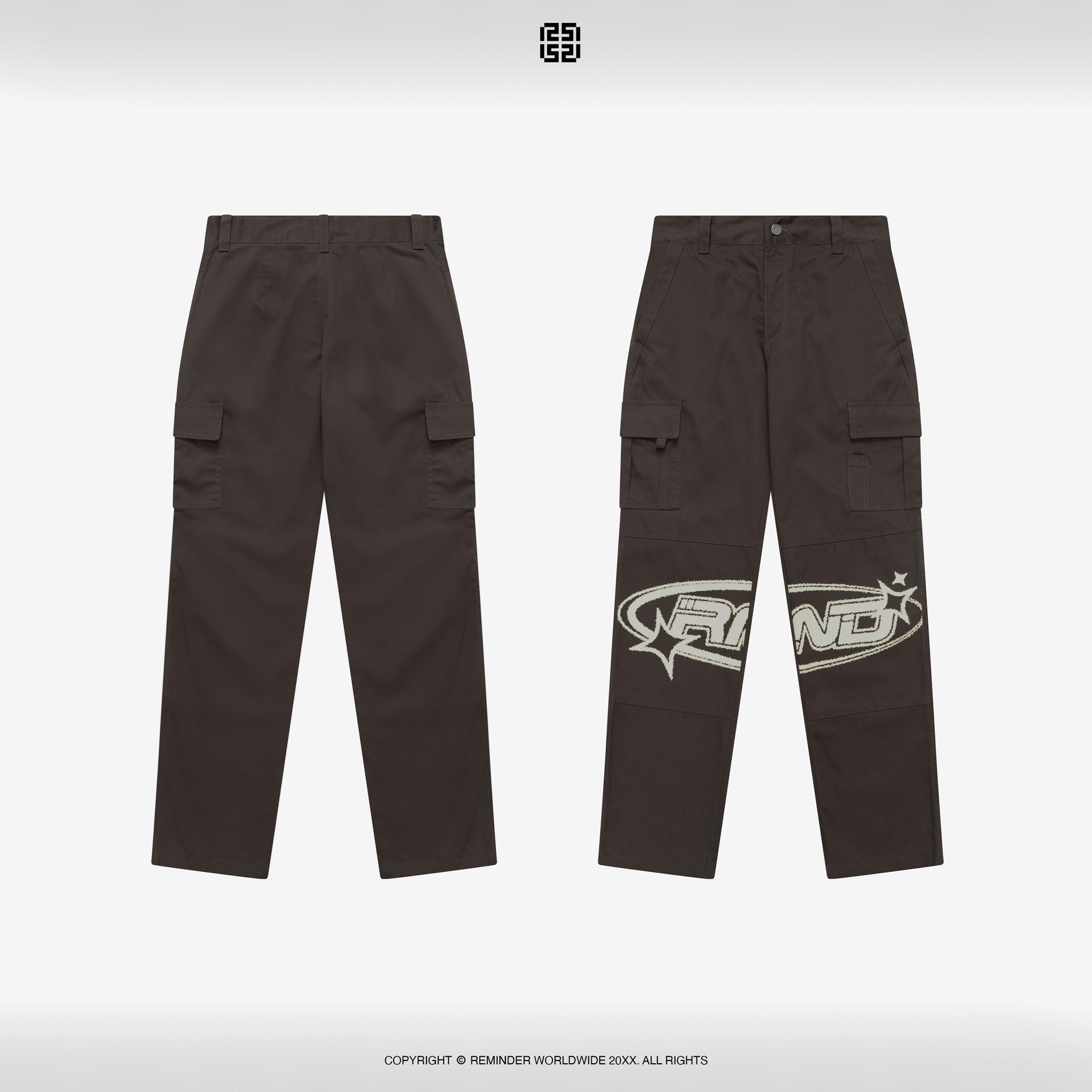  LOGO CARGO PANT ( BROWN ) 