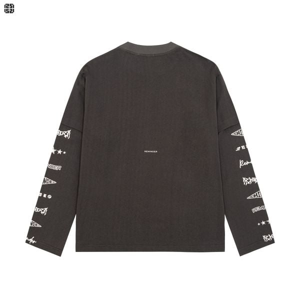 DOUBLE LAYER LONG SLEEVE TEE - SPACE GREY