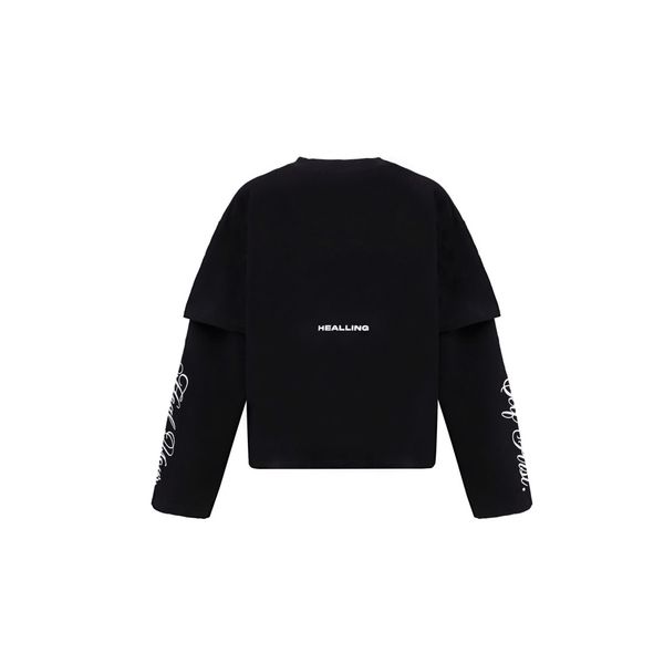 HEALING LONG SLEEVE T-SHIRT / BLACK