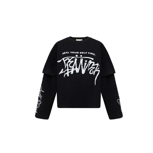 HEALING LONG SLEEVE T-SHIRT / BLACK