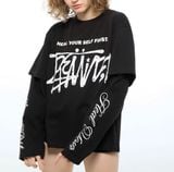  HEALING LONG SLEEVE T-SHIRT / BLACK 