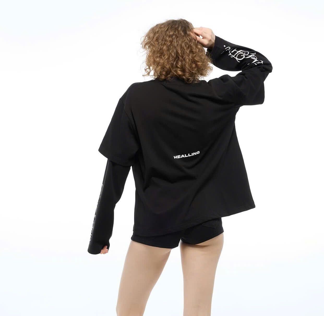  HEALING LONG SLEEVE T-SHIRT / BLACK 