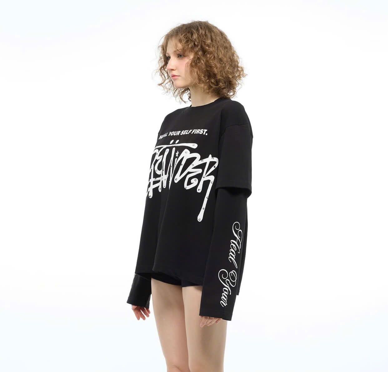  HEALING LONG SLEEVE T-SHIRT / BLACK 