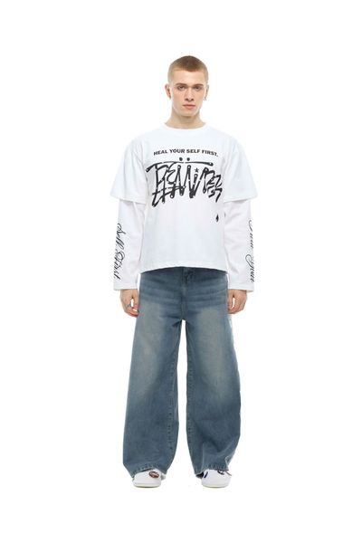 HEALING LONG SLEEVE T-SHIRT / WHITE