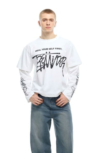 HEALING LONG SLEEVE T-SHIRT / WHITE