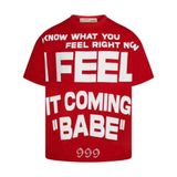  I KNOW WHAT U FEEL T-SHIRT / RED 
