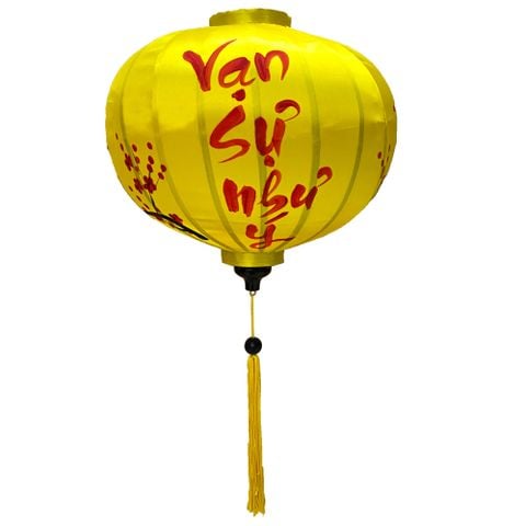  Đèn lồng Tết vẽ  hoa đào và Câu chúc Tết 